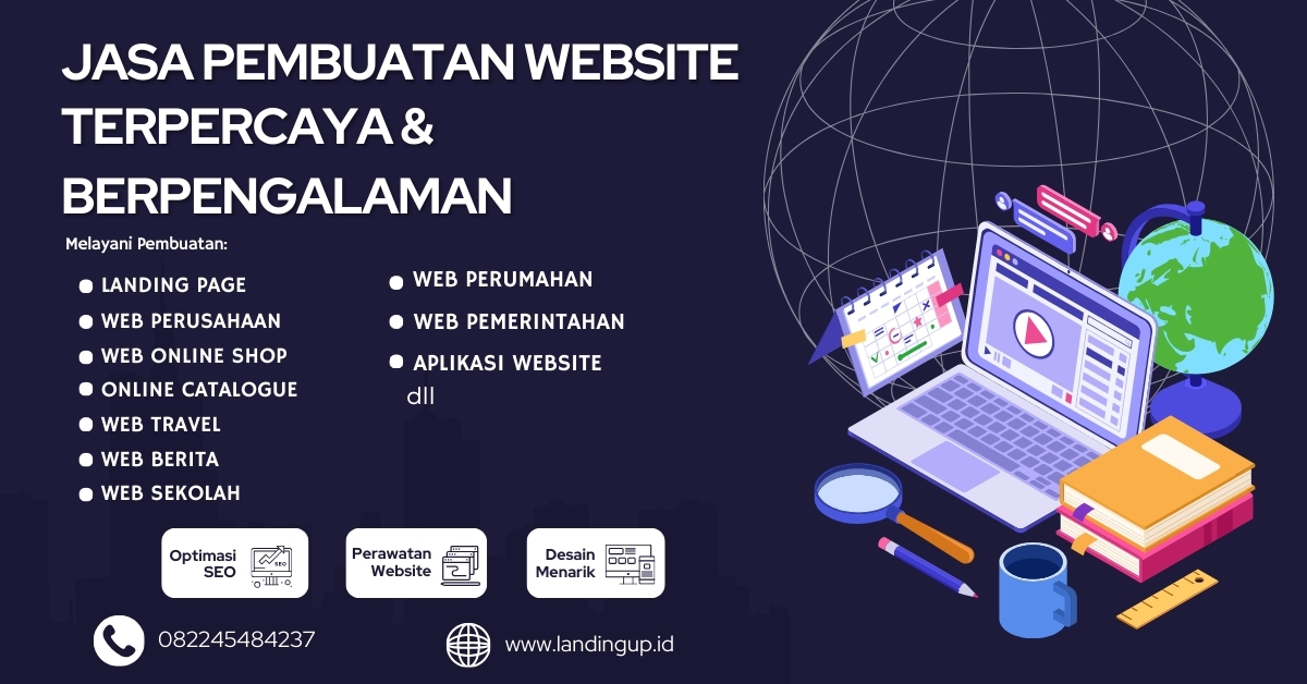 Ilustrasi bisnis yang meningkat visibilitasnya berkat website